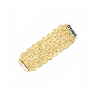 Lavish By Tricia Milaneze Women's All Gold Shells Maxi Handmade Bracelet