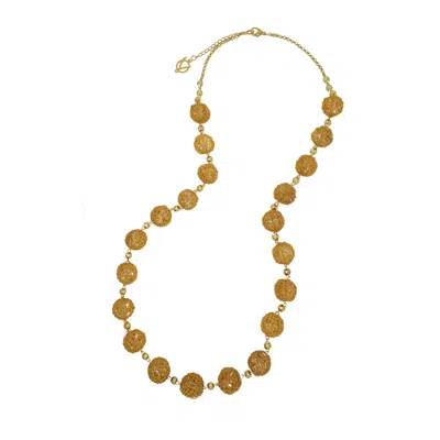 Lavish By Tricia Milaneze Women's All Gold Spheres Handmade Necklace
