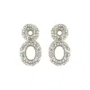 Lavish By Tricia Milaneze Women's All Silver Artemis Mini Handmade Crochet Earrings