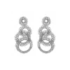 Lavish By Tricia Milaneze Women's All Silver Artemis Trio Handmade Crochet Earrings