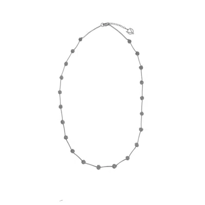 Lavish By Tricia Milaneze Women's All Silver Dome Handmade Necklace