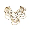 Lavish By Tricia Milaneze Women's Black & Gold Multi Strings Handmade Necklace In Black