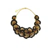Lavish By Tricia Milaneze Women's Black Mix Buttercup Crystal Handmade Necklace In Black