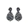 Lavish By Tricia Milaneze Women's Black / Silver Royal Black Mix Aurora Handmade Crochet Earrings