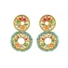 Lavish By Tricia Milaneze Women's Blue / Gold Multi & Gold Moira Handmade Earrings