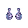Lavish By Tricia Milaneze Women's Blue / Pink / Purple Neon Purple Mix Aurora Handmade Crochet Earrings