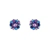 Lavish By Tricia Milaneze Women's Blue / Pink / Purple Neon Purple Mix Chloe Post Handmade Crochet Earrings