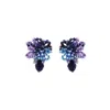 Lavish By Tricia Milaneze Women's Blue / Pink / Purple Neon Purple Mix Drizzle Mini Post Handmade Earrings