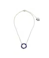Lavish By Tricia Milaneze Women's Blue / Pink / Purple Neon Purple Mix Ellie Handmade Crochet Necklace