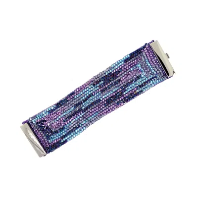 Lavish By Tricia Milaneze Women's Blue / Pink / Purple Neon Purple Mix Signature Handmade Crochet Bracelet
