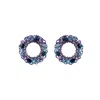 Lavish By Tricia Milaneze Women's Blue / Silver / Purple Neon Purple Mix Molly Handmade Crochet Earrings