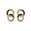 Lavish By Tricia Milaneze Women's Blue / White / Brown Blue & Brown Mix Nova Handmade Crochet Earrings