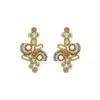 Lavish By Tricia Milaneze Women's Blue / White / Brown Seafoam Blue Mix Althea Maxi Handmade Crochet Earrings