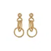 Lavish By Tricia Milaneze Women's Clear & Gold Grace Handmade Earrings In Gold