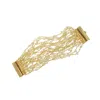 Lavish By Tricia Milaneze Women's Clear & Gold Multi Strings Handmade Bracelet In Gold
