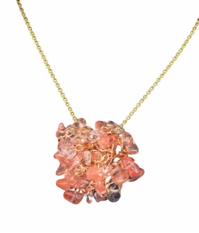 Lavish By Tricia Milaneze Women's Cluster Necklace In Pink
