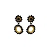 Lavish By Tricia Milaneze Women's Gold / Black Black & Gold Leah Mini Handmade Crochet Earrings
