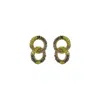 Lavish By Tricia Milaneze Women's Gold / Green Neon Green Mix Nova Handmade Crochet Earrings