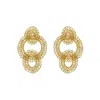 Lavish By Tricia Milaneze Women's Gold / Neutrals All Gold Artemis Round Handmade Crochet Earrings