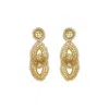 Lavish By Tricia Milaneze Women's Gold / Neutrals Clear & Gold Minerva Handmade Crochet Earrings