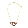 Lavish By Tricia Milaneze Women's Gold / Pink / Purple Breeze Lavender Mix Artemis Handmade Crochet Necklace
