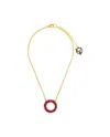 Lavish By Tricia Milaneze Women's Gold / Pink / Purple Neon Fuchsia Ellie Handmade Crochet Necklace