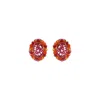 Lavish By Tricia Milaneze Women's Gold / Pink / Purple Neon Fuchsia Minerva Mini Posts Handmade Earrings