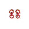 Lavish By Tricia Milaneze Women's Gold / Pink / Purple Neon Fuchsia Mix Lola Handmade Crochet Earrings