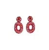 Lavish By Tricia Milaneze Women's Gold / Pink / Purple Neon Fuchsia Mix Moira Drop Handmade Earrings
