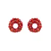 Lavish By Tricia Milaneze Women's Gold / Pink / Purple Neon Fuchsia Mix Zoe Handmade Earrings