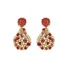 Lavish By Tricia Milaneze Women's Gold / Red Red & Gold Aurora Handmade Crochet Earrings