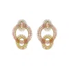 Lavish By Tricia Milaneze Women's Gold / Rose Gold / Silver Trio Gold Artemis Round Handmade Crochet Earrings