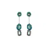 Lavish By Tricia Milaneze Women's Green / Blue / Pink Neon Turquoise Mix Tyche Mini Handmade Crochet Earrings