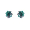 Lavish By Tricia Milaneze Women's Green / Pink / Purple Neon Turquoise Mix Abbey Post Handmade Earrings