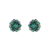 Lavish By Tricia Milaneze Women's Green / Pink / Purple Neon Turquoise Mix Chloe Post Handmade Crochet Earrings