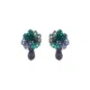 Lavish By Tricia Milaneze Women's Green / Pink / Purple Neon Turquoise Mix Drizzle Mini Post Handmade Earrings