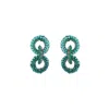 Lavish By Tricia Milaneze Women's Green / Pink / Purple Neon Turquoise Mix Lola Handmade Crochet Earrings