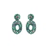 Lavish By Tricia Milaneze Women's Green / Pink / Purple Neon Turquoise Mix Moira Drop Handmade Earrings