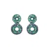 Lavish By Tricia Milaneze Women's Green / Pink / Purple Neon Turquoise Mix Moira Handmade Earrings