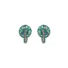 Lavish By Tricia Milaneze Women's Green / Pink / Purple Neon Turquoise Mix Moira Post Dangle Handmade Earrings
