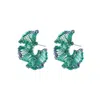Lavish By Tricia Milaneze Women's Green / Pink / Purple Neon Turquoise Mix Rio Hoops Handmade Crochet Earrings