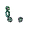 Lavish By Tricia Milaneze Women's Green / Pink / Purple Neon Turquoise Mix Tyche Ear Cuff Handmade Crochet Earrings