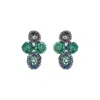 Lavish By Tricia Milaneze Women's Green / Pink / Purple Neon Turquoise Mix Tyche Post Handmade Crochet Earrings