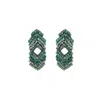 Lavish By Tricia Milaneze Women's Green / Silver Moss Green Mix Rank Handmade Crochet Earrings