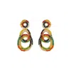 Lavish By Tricia Milaneze Women's Multi & Gold Artemis Handmade Crochet Earrings