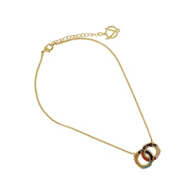 Lavish By Tricia Milaneze Women's Multi & Gold Nova Handmade Crochet Necklace
