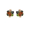 Lavish By Tricia Milaneze Women's Multicolor & Gold Aster Post Handmade Crochet Earrings