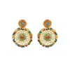 Lavish By Tricia Milaneze Women's Multicolor & Gold Minerva Drop Handmade Crochet Earrings