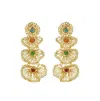 Lavish By Tricia Milaneze Women's Multicolor & Gold Shells Cascade Handmade Crochet Earrings