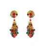 Lavish By Tricia Milaneze Women's Multicolor & Gold Zoe Drop Handmade Crochet Earrings